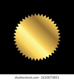 Gold Color Blank Ribbons in Flat Style Vector Template. Stickers for New Arrival shop product tags, new labels or sale posters and banners vector