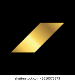 Gold Color Blank Ribbons in Flat Style Vector Template. Stickers for New Arrival shop product tags, new labels or sale posters and banners vector