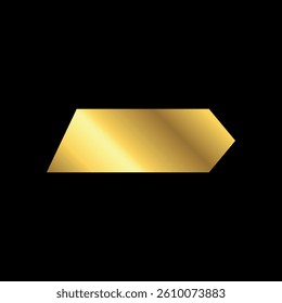 Gold Color Blank Ribbons in Flat Style Vector Template. Stickers for New Arrival shop product tags, new labels or sale posters and banners vector
