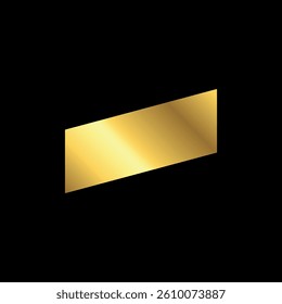 Gold Color Blank Ribbons in Flat Style Vector Template. Stickers for New Arrival shop product tags, new labels or sale posters and banners vector