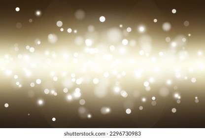 Bokeh color dorado luz suave fondo abstracto, Vector eps 10 ilustración partículas de bokeh, Decoración de fondo