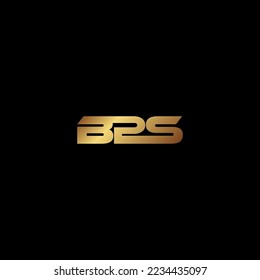 Logotipo de Monograma BPS de color dorado