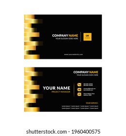 Gold color business card design template