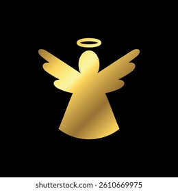 Gold Color Christmas Decoration Icon Vector Template