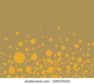 Gold color circle shape rainy pattern vector