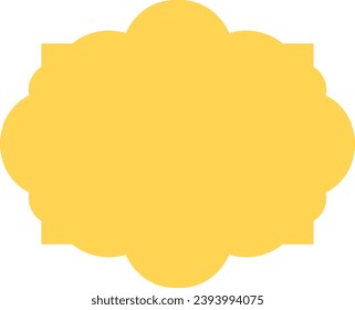 Caja de texto de nube de color dorado