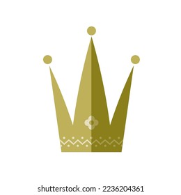 icono del vector de la corona de color dorado