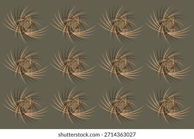 Patrón de flores de color dorado, un fondo de patrón de flores de color dorado con motivos elegantes dispuestos en un diseño repetitivo. Los tonos dorados metálicos añaden una sensación de lujo.