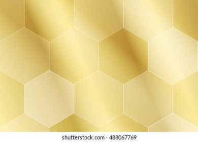 gold color hexagon wallpaper. vector illustration for design. abstract geometry pattern