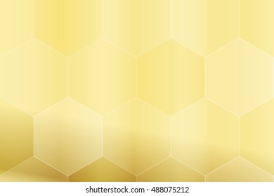 gold color hexagon wallpaper. vector illustration for design. abstract geometry pattern