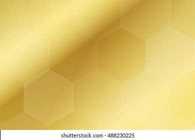 gold color hexagon wallpaper. vector illustration for design. abstract geometry pattern