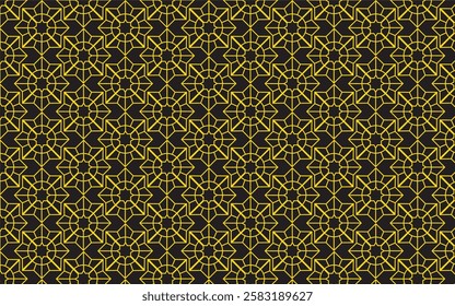 Gold color Islamic Pattern Design.Premium Islamic Pattern Design with vector.