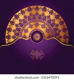 Gold color islamic pattern mandala