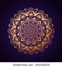 Gold Color Luxury Mandala Background Design