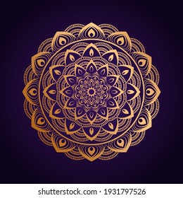 Gold Color Luxury mandala design