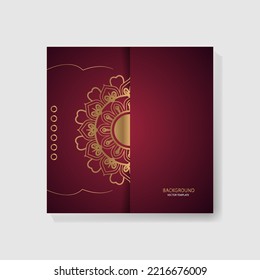 Gold Color Luxury Mandala Pattern Design 