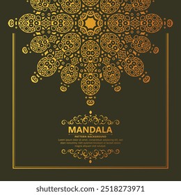gold color mandala background concept