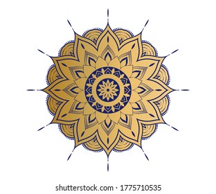 
Gold color mandala and vector image download.