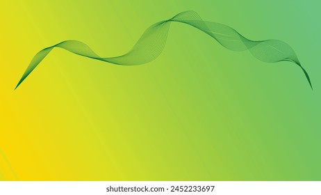 Color dorado y Mediano degradado de color verde primavera con arte de línea lisa Fondo en blanco para la exhibición del producto, fondo de publicidad del producto, fondo de lujo-3d, fondo moderno-abstracto, producto 3d.