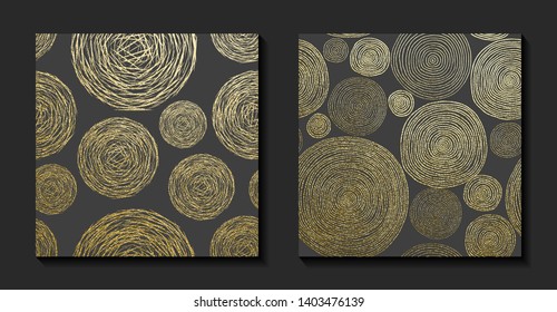 Gold color pattern with circles