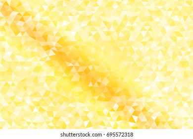 Gold color polygonal pattern. Geometric vector illustration. Print for case, background, cover