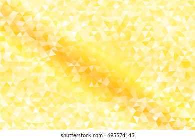 Gold color polygonal pattern. Geometric vector illustration. Print for case, background, cover
