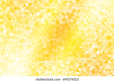 Gold color polygonal pattern. Geometric vector illustration. Print for case, background, cover