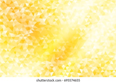 Gold color polygonal pattern. Geometric vector illustration. Print for case, background, cover