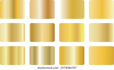 Gold color scheme design set