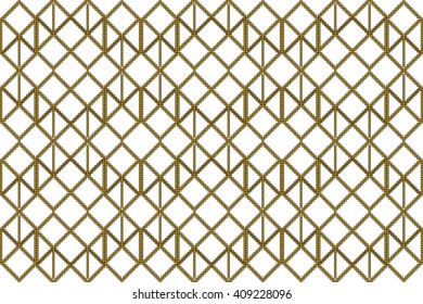gold color seamless pattern of round pixel mosaic design as textiles, presentations, wallpapers. Vector Image. Theme illusion square