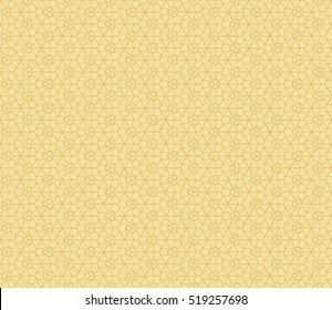 Gold color Seamless texture of cubes. Optical illusion. Vector illustration.