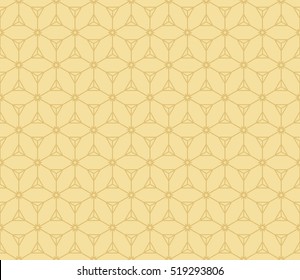 Gold color Seamless texture of cubes. Optical illusion. Vector illustration.