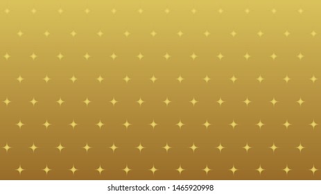 The gold color star pattern on the golden background 