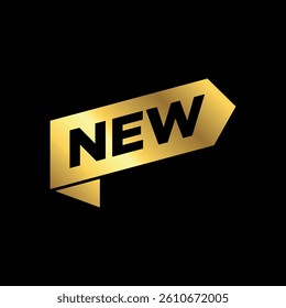 Gold Color Stickers for New Arrival shop product tags, new labels or sale posters and banners vector
