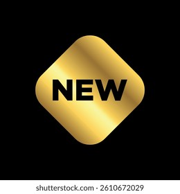 Gold Color Stickers for New Arrival shop product tags, new labels or sale posters and banners vector