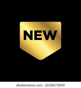 Gold Color Stickers for New Arrival shop product tags, new labels or sale posters and banners vector