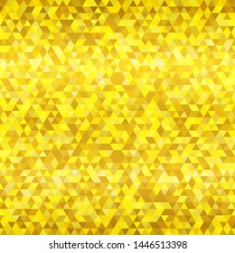 Gold color triangle seamless pattern.