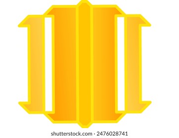 gold colored abstract logo vector