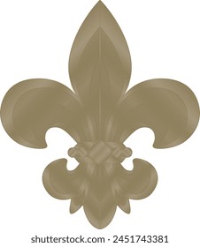 Gold Colored Fleur De Lis