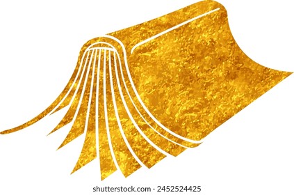 Gold colored hand drawn book doodle