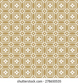gold colored spanish flower tile pattern. seamless vector background. each detail in separate layer.