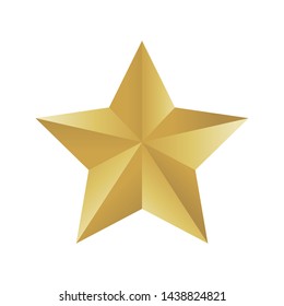 Gold Colored Star Shape Medal Award Stock Vector (Royalty Free ...