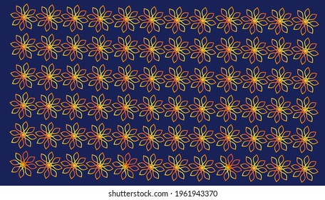 Gold colored texture background and line art pattern