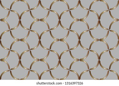 Gold and colored texture. Retro  elegant  flourishes ornamental frame design and pattern background. Seamless  illustration for design. metal mosaic on a colored background.  