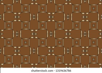 Gold and colored texture. Retro  elegant  flourishes ornamental frame design and pattern background. Seamless  illustration for design. metal mosaic on a colored background.  