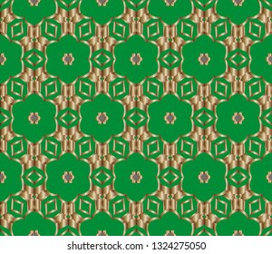 Gold and colored texture. Retro  elegant  flourishes ornamental frame design and pattern background. Seamless  illustration for design. metal mosaic on a colored background.  