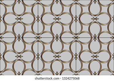 Gold and colored texture. Retro  elegant  flourishes ornamental frame design and pattern background. Seamless  illustration for design. metal mosaic on a colored background.  