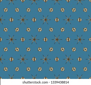 Gold and colored texture. Retro  elegant  flourishes ornamental frame design and pattern background. Seamless  illustration for design. metal mosaic on a colored background.  