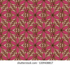 Gold and colored texture. Retro  elegant  flourishes ornamental frame design and pattern background. Seamless  illustration for design. metal mosaic on a colored background.  