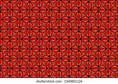 Gold and colored texture. Retro elegant flourishes ornamental frame design and pattern background. Seamless illustration for design. Metal mosaic on a colored background.  